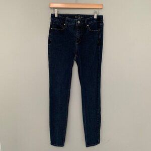 White‎ House Black Market The Skinny Ankle Jeans Dark Wash High Rise Size 2